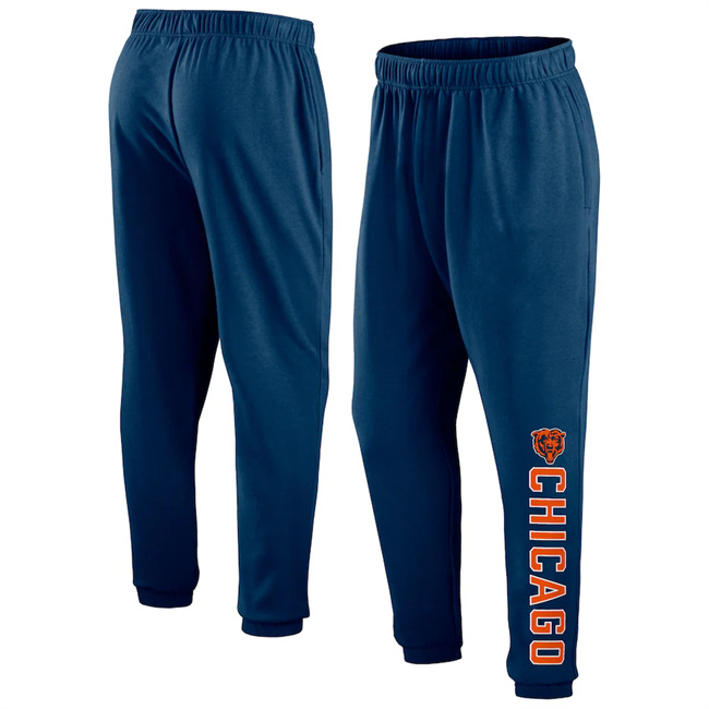 Men's Chicago Bears Navy Blue Chop Block Fleece Sweatpants